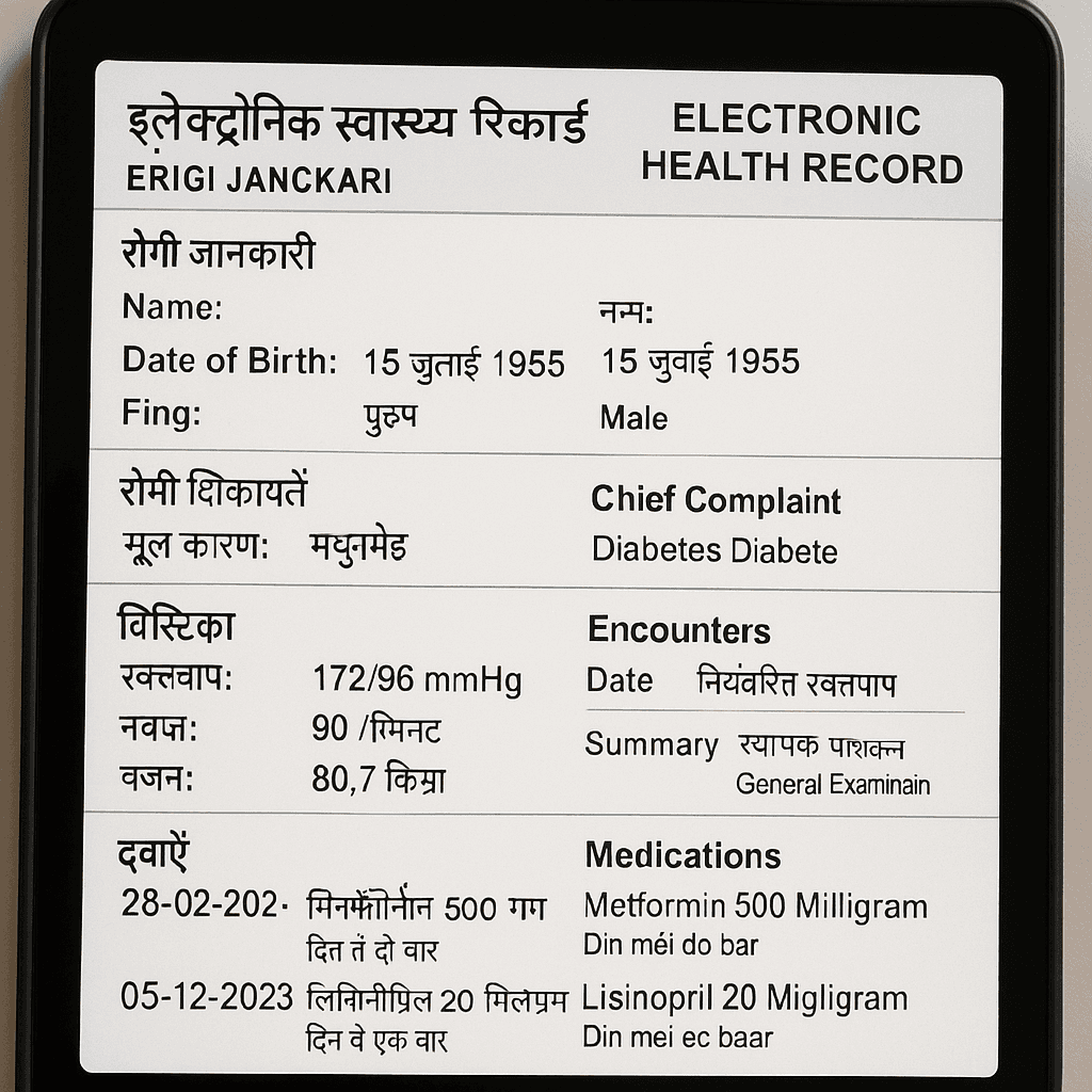 Multilingual EHR Interface
